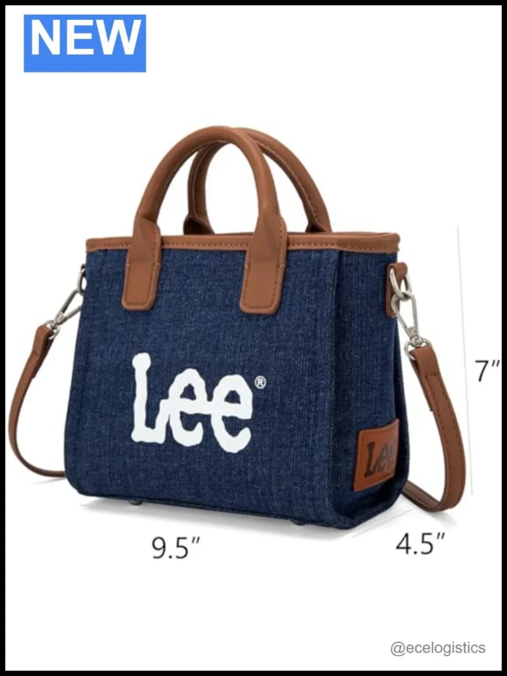 Denim Tote Bag with Crossbody Strap Women Small Handbag Shoulder Purse
